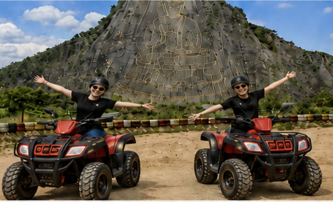 Two guests enjoying an ATV ride near Khao Chi Chan